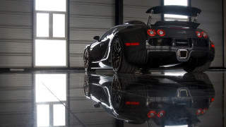 Black sports car garage hood 2 - its hood free wallpaper