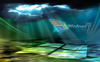 Computer screen windows7 logo sky - a computer screen free wallpaper for desktop