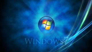 Blue black wallpaper windows7 logo - swirl free wallpaper