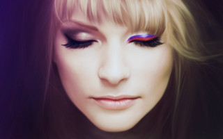 Woman long hair bright makeup - charlie bowater free wallpaper