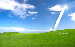 Green field blue sky white 4 - a green field free wallpaper