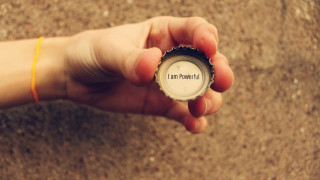 Grateful bottle cap conceptual art - center free wallpaper