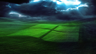 Green field cross shadow dark - a bright sun free wallpaper
