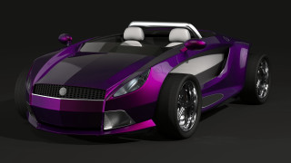 Purple sports car dahlov ipcar - a white top free wallpaper