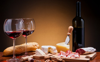 Wine glass bottle cheese meats - meat free wallpaper