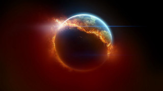 Fire ring earth bright light 2 - the earth free wallpaper