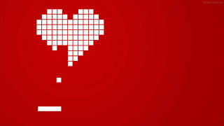 Heart squares red background white 2 - pixel art free wallpaper