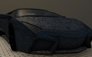 Car body on tile floor - a tile floor free wallpaper