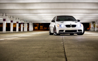 White car parking garage parking - a parking garage next free wallpaper