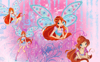 Cartoon fairy girls four different - fantasy style free wallpaper