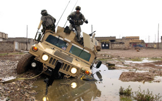 Soldiers military vehicle water dirty 2 - dirty free wallpaper