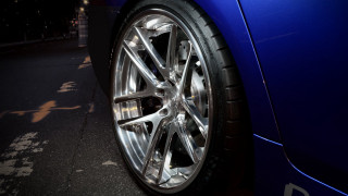 Blue car night starry sky 2 - a blue car free wallpaper