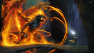 Demon attack cave flames man - flame free wallpaper