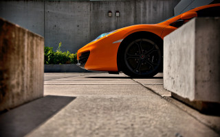 Sports car parking lot concrete - a planter free wallpaper