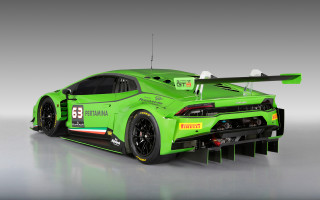 Green sports car number side - side profile free wallpaper