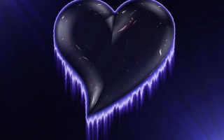 Heart drip blue light gothic - the top free wallpaper for desktop