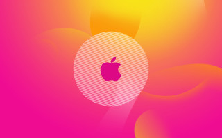Pink yellow apple side white - a white apple free wallpaper