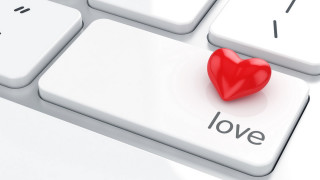 Red heart white keyboard love - key free wallpaper