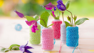 Vases flowers string Annabel Kidston - string free wallpaper