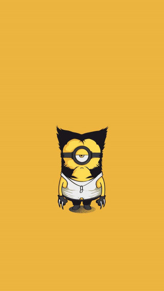 Yellow black minion glasses shirt - face free wallpaper for mobile