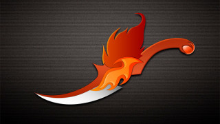 Red orange bird shadow fantasy - a long tail free wallpaper