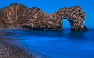 Ocean rock formation beach sky 2 - david martin free wallpaper