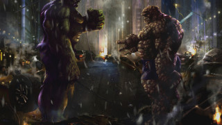 Giant monster cityscape night lighting - anthony palumbo free wallpaper