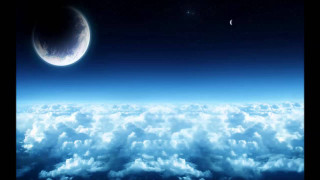 Earth moon night clouds fisheye - a plane window free wallpaper