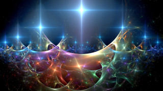 Starburst sky bright light fractals - fractal free wallpaper