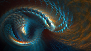 Blue orange swirl black red - a white center free wallpaper
