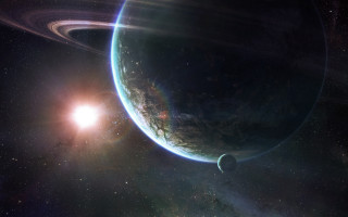 Planet ring star background space 3 - a planet free wallpaper