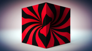 Red black box illusion butterfly - box free wallpaper