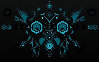 Black blue abstract hexagons stars - abstract background free wallpaper for desktop