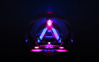 Colorful triangle dark light glowing - affinity photo free wallpaper