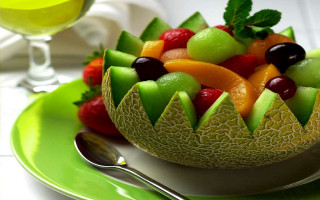 Bowl fruit spoon wine plate - a fork free wallpaper