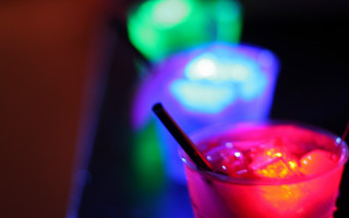 Neon holography stilllife drink straw - a drink free wallpaper