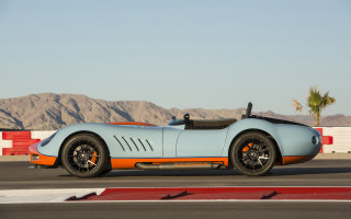 Blue orange sports car mountains - a track free wallpaper