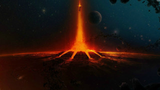 Space rocket star planet aurora - free space wallpaper