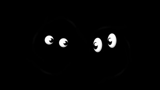Black background two eyes moon - two eye free wallpaper for desktop