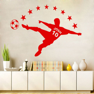 Soccer player kicking ball stars - free sports wallpaper for tablet