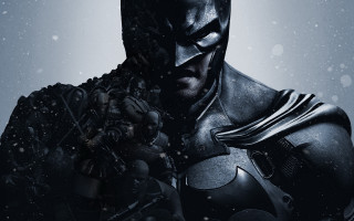 Batman snowy night aurora astronaut - his free wallpaper for desktop