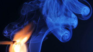 Blue smoke matchstick magic fire - a matchstick free wallpaper
