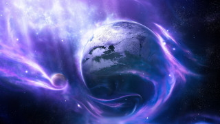 Planet spiral star space art - a spiral free wallpaper