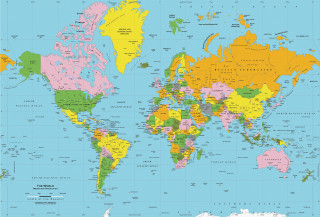World map countries major cities 2 - major free wallpaper