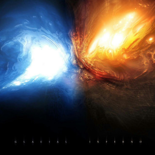 Blue yellow light center black - image free wallpaper for tablet