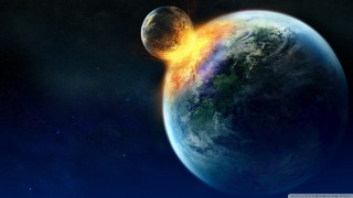 Bright yellow sunspace apocalyptic aurora - the middle of a space free wallpaper