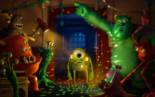 Monsters room door lights man - a door open free wallpaper