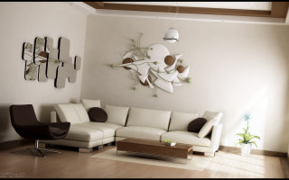 Living room white couch brown - alfred manessier free wallpaper