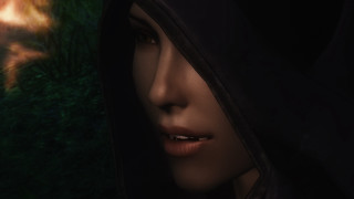 Woman hood forest fire gothic - a hood free wallpaper