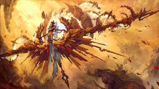 Bird demon wings fire embers - other bird free wallpaper